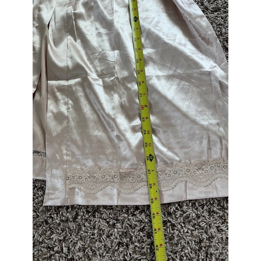 Ekouaer Womens Champagne Satin Lace Trim Robe XL Silky Kimono Bathrobe NWT - Picture 7 of 8
